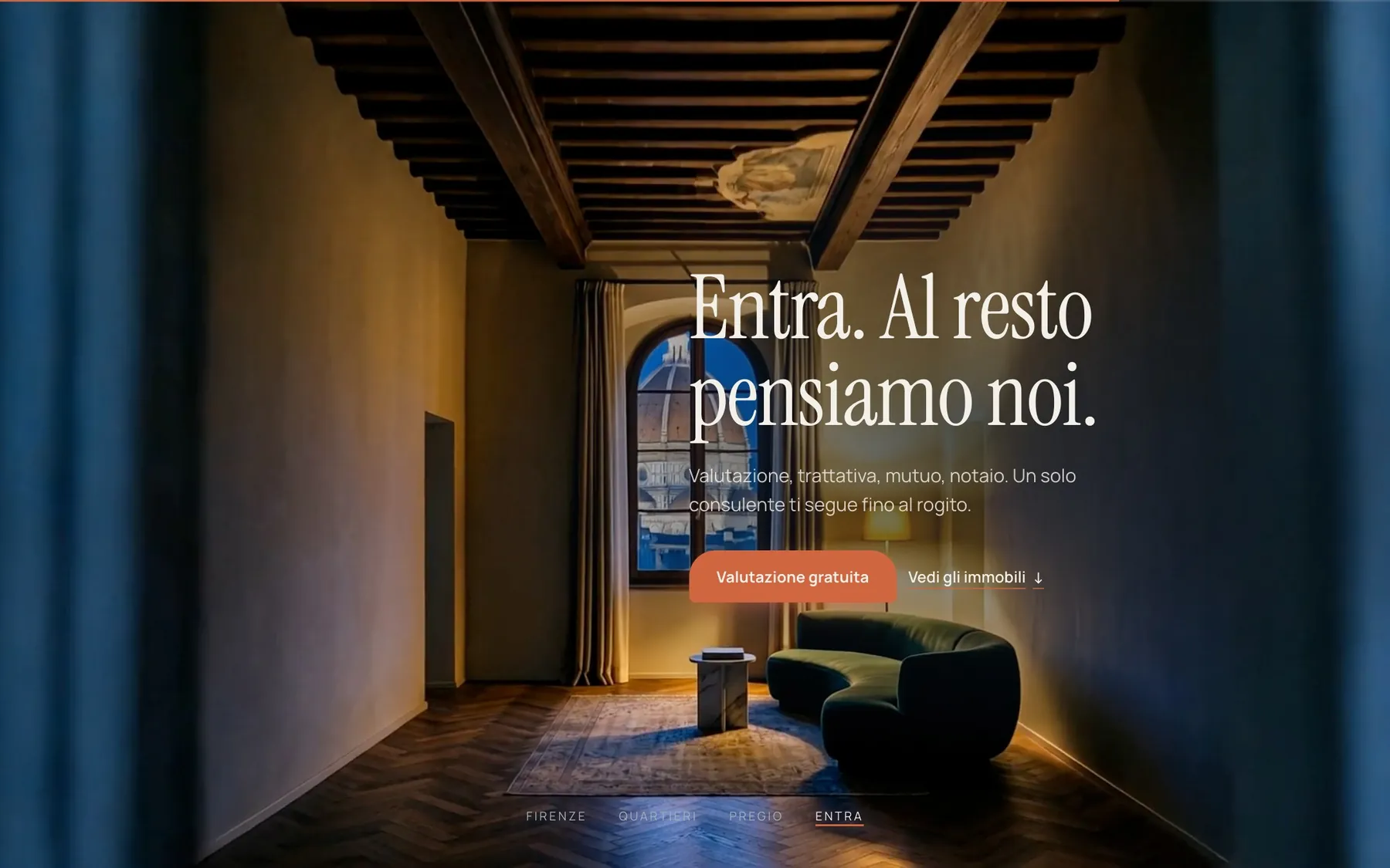 Sito per un'agenzia immobiliare, versione desktop
